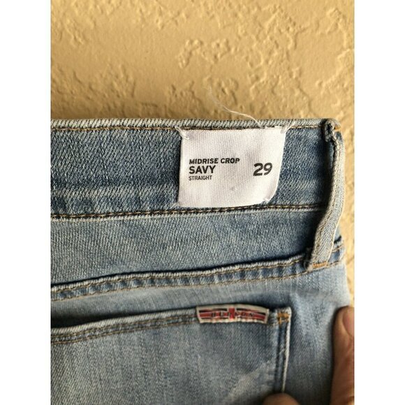 HUDSON JEANS Blue Distressed Crop Skinny Jeans - Picture 11 of 12